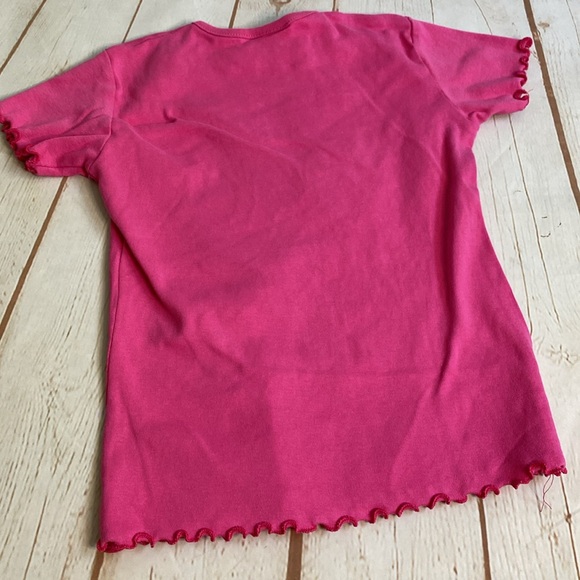 Magenta Pink Embroidery & Sequin Bicycle / Bike & Hearts Made in Italy Roma Tee - Picture 4 of 4